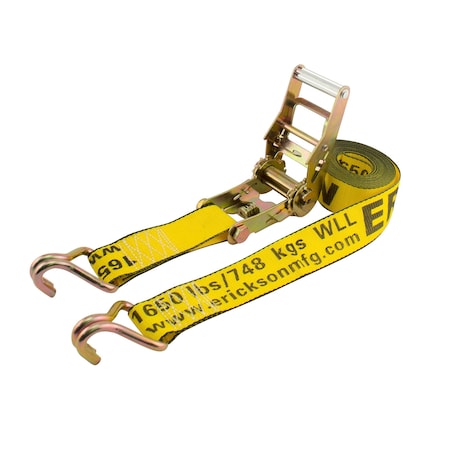 Erickson 2"X25Ft 5000 lb Ratchet Strap Bulk Yellow 52400